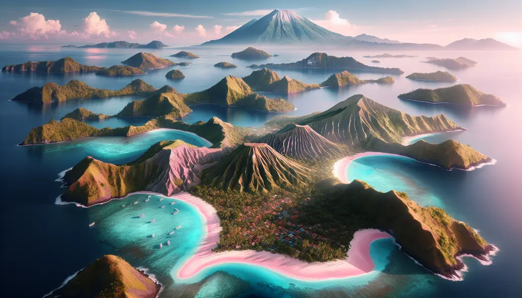 The enchanting island landscapes of Indonesia, perfect for an immersive island hopping experience.